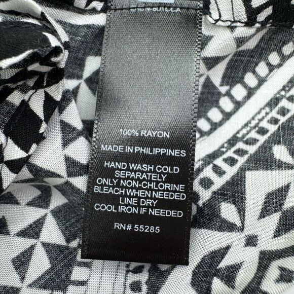 Express Tie Back Cropped Halter Tank Top Chevron Black White Size Medium Boho - Picture 6 of 9